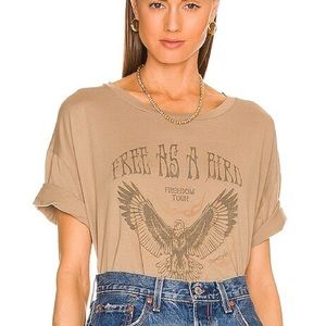 Free As A Bird Oversized Tee in Camel Gold size S ..NWOT